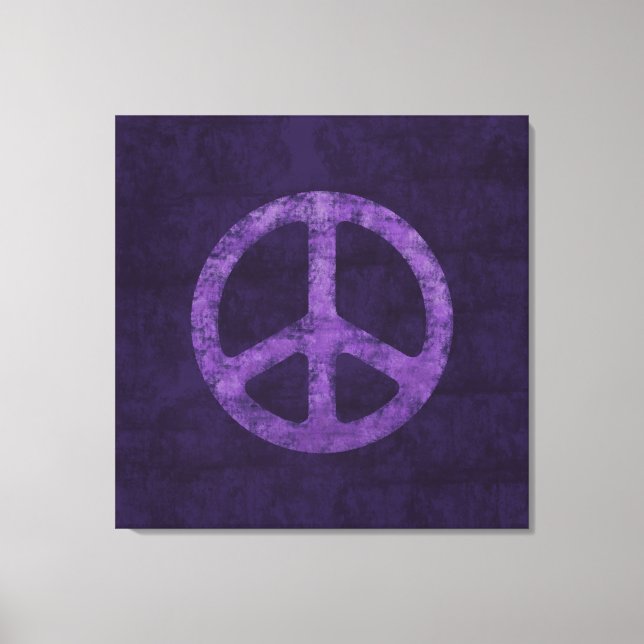 Distressed Purple Peace Sign (Front)