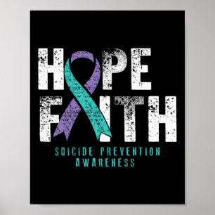 Distressed Quote Faith Hope Suicide Prevention Awa Poster