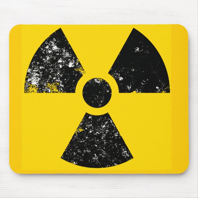 Distressed radiation symbol mouse pad (Front)