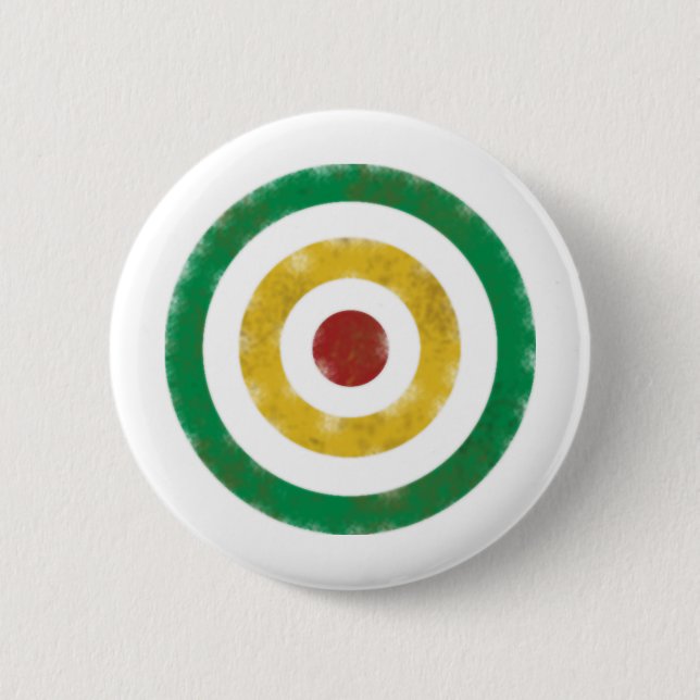 Distressed Rasta Rings 6 Cm Round Badge (Front)