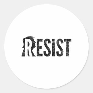 Distressed Resist Trump Anti Trump Shirt Anti Gun Classic Round Sticker