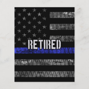 Distressed Retired Police Flag Flyer