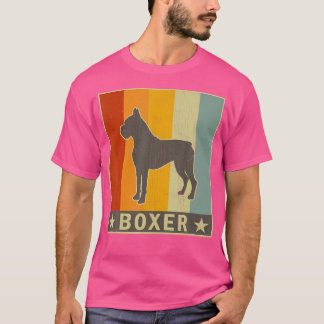 Distressed Retro Boxer Dog Graphic For Boys Girls  T-Shirt