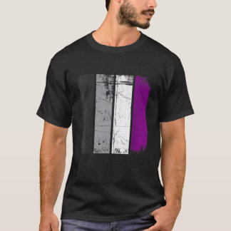 Distressed Retro Lgbt Asexual Flag Lgbtq Pride Mon T-Shirt
