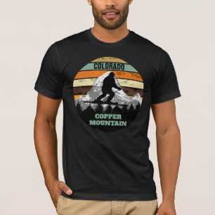 Distressed Retro Snow Ski Colorado Copper Mountain T-Shirt