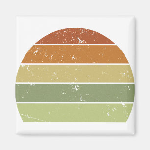 Distressed Retro Sunset Magnet