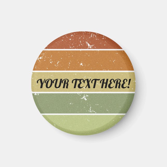 Distressed Retro Sunset Magnet (Front)