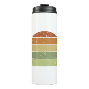 Distressed Retro Sunset Thermal Tumbler