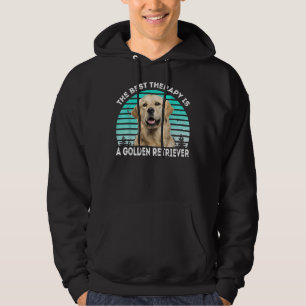 Distressed Retro Vintage Golden Retriever Dog Mom Hoodie
