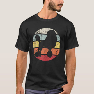 Distressed Retro Vintage Sunset Poodle T-Shirt