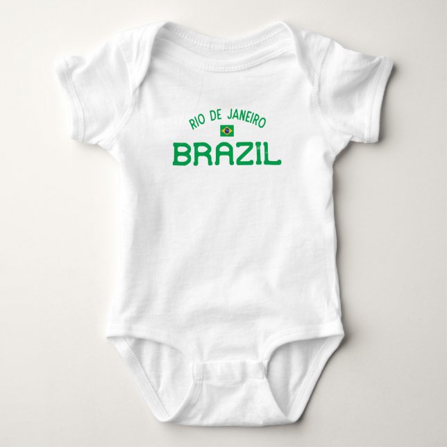 Distressed Rio de Janeiro Brazil Baby Bodysuit (Front)