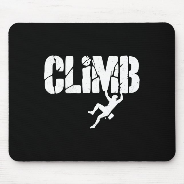 Distressed Rock Climbing Climb Design For Climbers Mouse Pad (Front)
