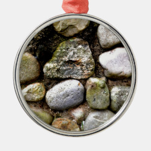 Distressed Rocks stones fieldstone pattern Metal Tree Decoration