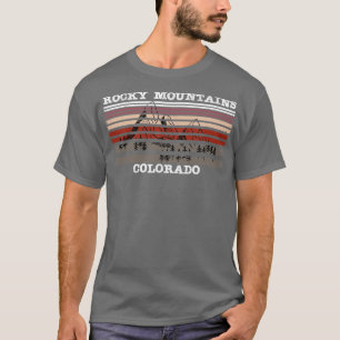 Distressed Rocky Mountains Colorado Landscape T-Shirt