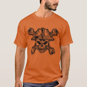 DISTRESSED ROUGHNECK SKULL logo T-Shirt