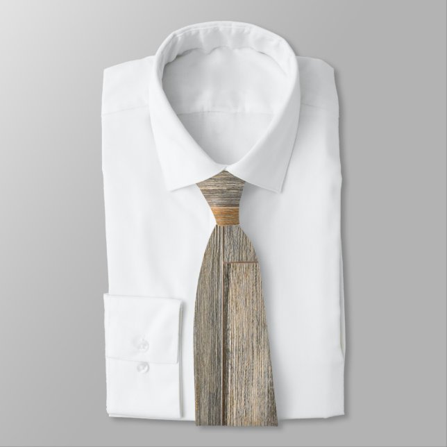 Distressed Rustic Wood Tie (Tied)