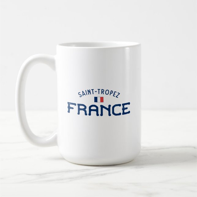 Distressed Saint-Tropez France Coffee Mug (Left)