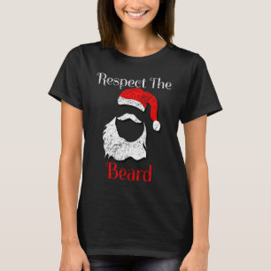 Distressed Santa Claus Respect The Beard T-Shirt