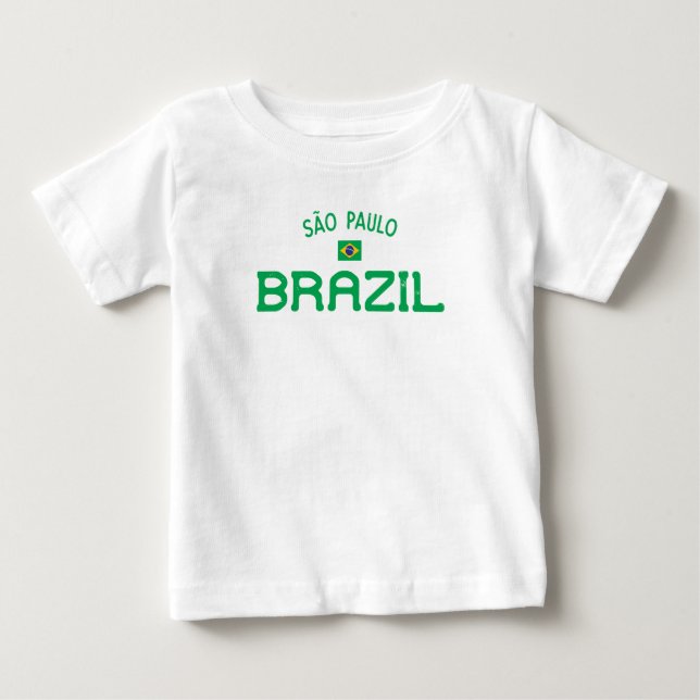 Distressed Sao Paulo Brazil Baby T-Shirt (Front)