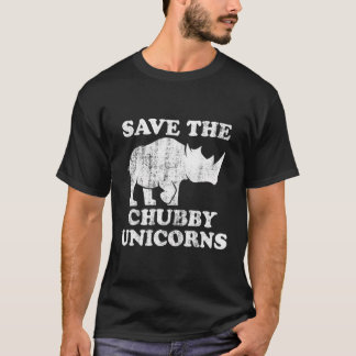 Distressed Save The Chubby Unicorns Vintage Style T-Shirt