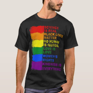 Distressed Science Is Real Black Lives Matter LGBT T-Shirt