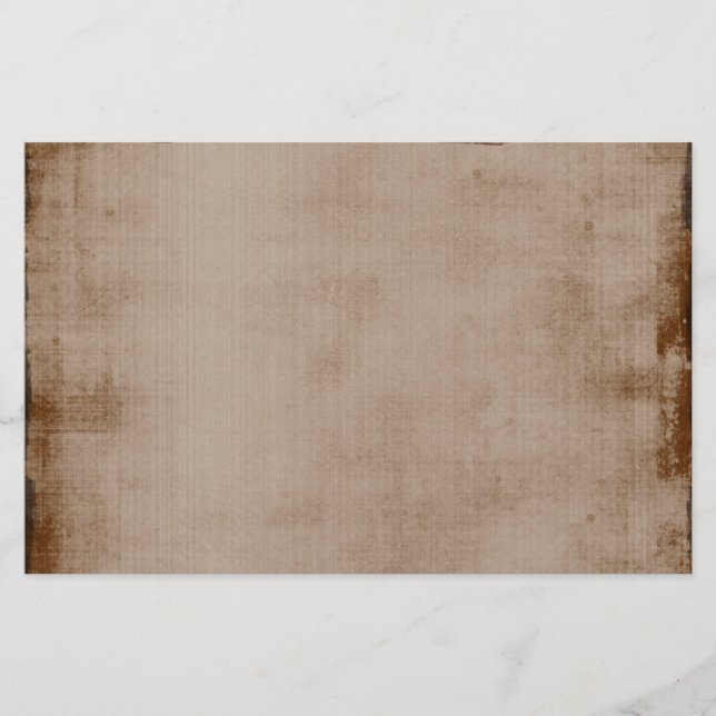 Distressed Sepia Taupe Scrapbook Journal Masculine Stationery (Front)