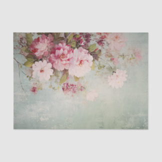Distressed Shabby Chic Flowers on Edge Tissue Paper