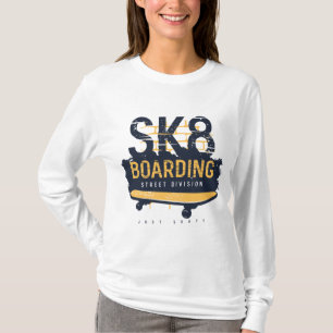 Distressed SK8 Boarding Street Division T-Shirt