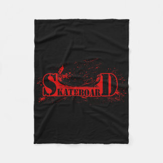 Distressed Skateboard Skateboarding Skater And Ska Fleece Blanket