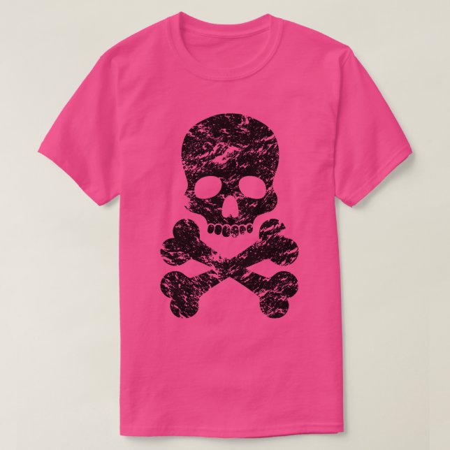 Distressed Skull and Crossbones T-Shirt (Design Front)