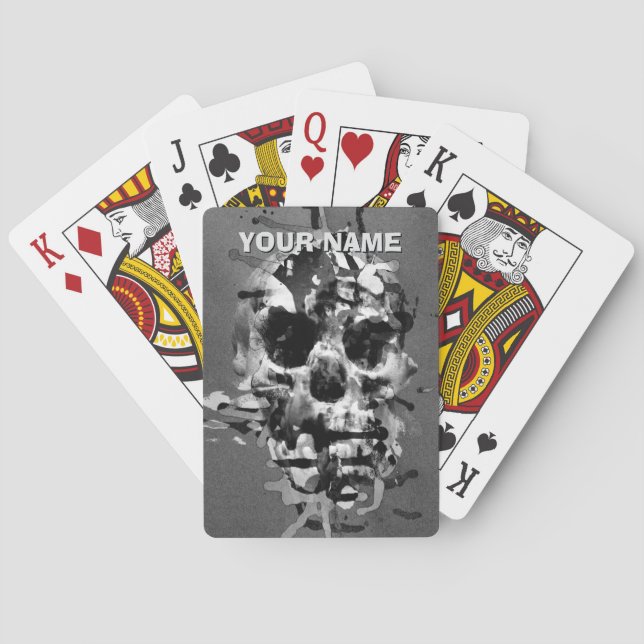 Distressed skull  playing cards (Back)