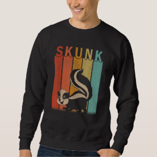 Distressed Skunk Men Women Kid Cute Skunk Retro Sweatshirt