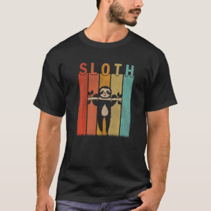 Distressed Sloth  Men Women Kid Cute Sloth Retro T-Shirt