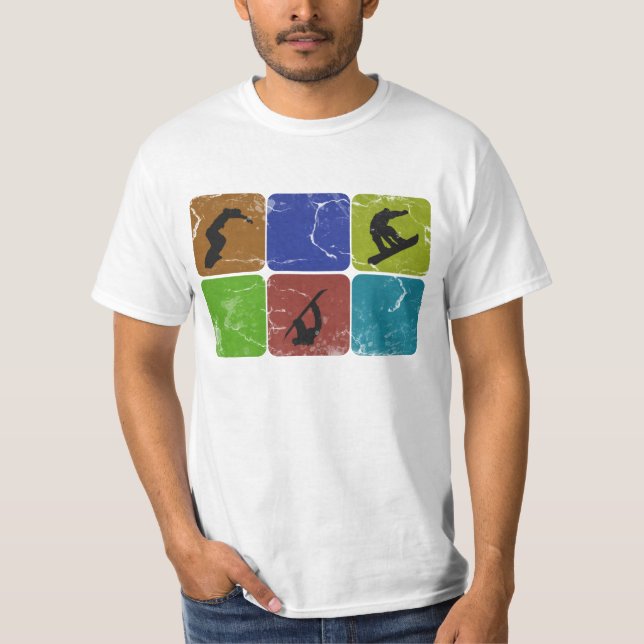 Distressed Snowboarding t-shirt (Front)