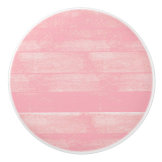 Distressed Soft Pink Wood Ceramic Pull