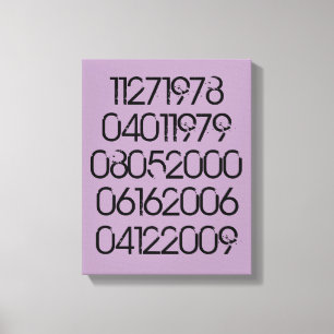 Distressed Special Dates Canvas Print