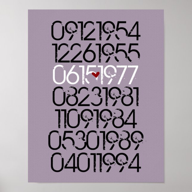 Distressed Special Dates Poster (Front)