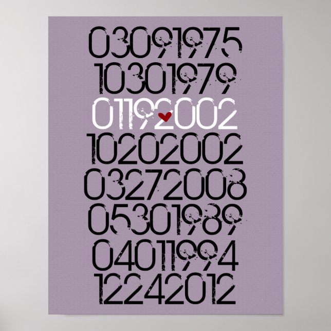 Distressed Special Dates Poster (Front)