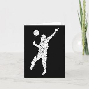 Distressed Sport Badminton Player Sporty Family Ma Card