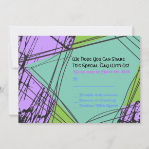 Distressed Stars Bar Bat Mitzvah Invitation Reply
