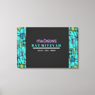 DISTRESSED STARS Bar Bat Mitzvah Sign In Board