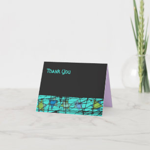 Distressed Stars Bar Bat Mitzvah Thank You Card