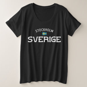 Distressed Stockholm Sverige (Sweden) Plus Size T-Shirt