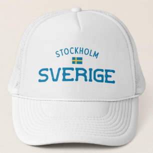 Distressed Stockholm Sverige (Sweden) Trucker Hat