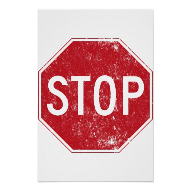 Distressed Stop Sign (Front)
