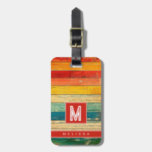 Distressed Stripes Background Luggage Tag