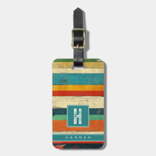 Distressed Stripes Background Luggage Tag