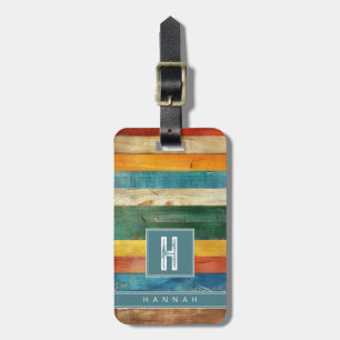Distressed Stripes Background Luggage Tag