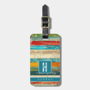 Distressed Stripes Background Luggage Tag