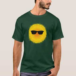 Distressed sun wearing sunglasses T-Shirt